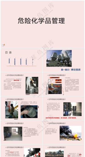 粉色职场风危险化学品管理
