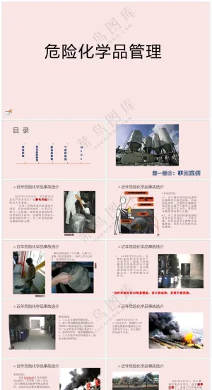 粉色职场风危险化学品管理