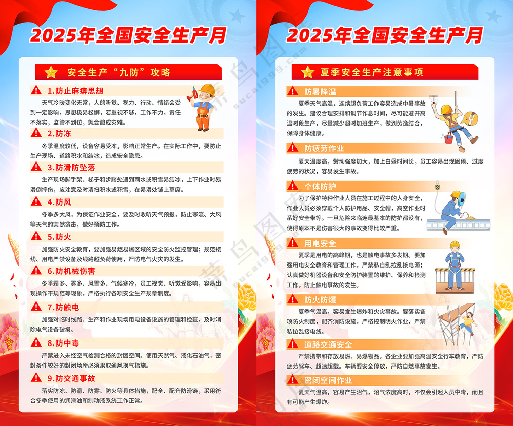 2025安全生产月海报