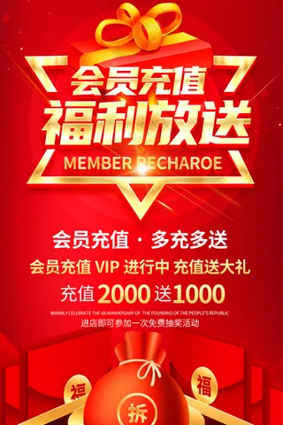 会员充值海报