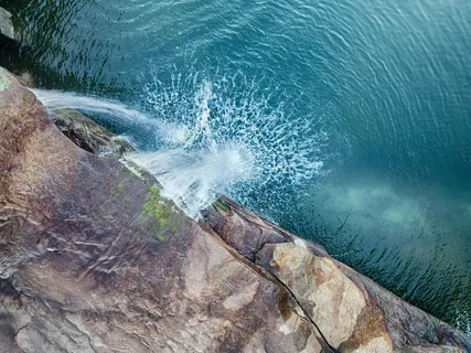 飞瀑溅岩景如画·自然风情·蓝白交织·赏景珍藏