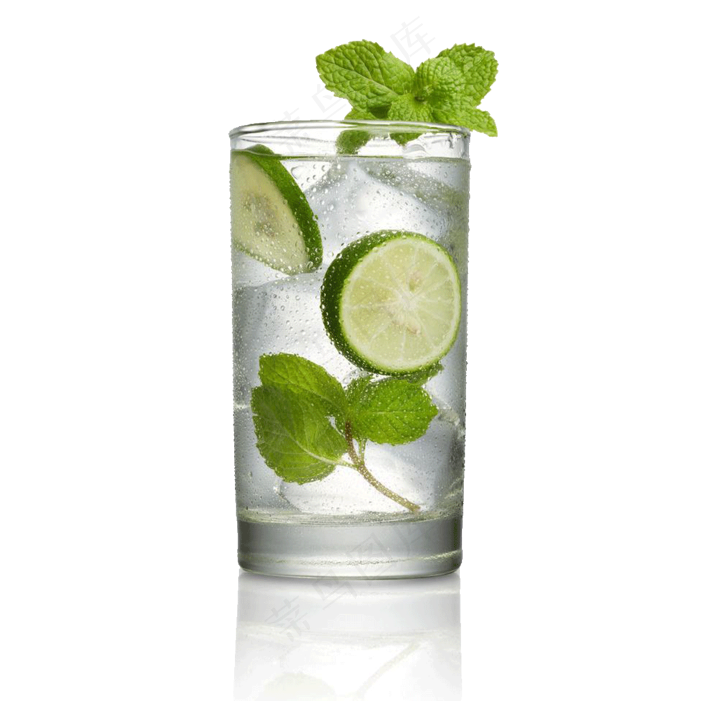 免抠一杯青柠薄荷饮料