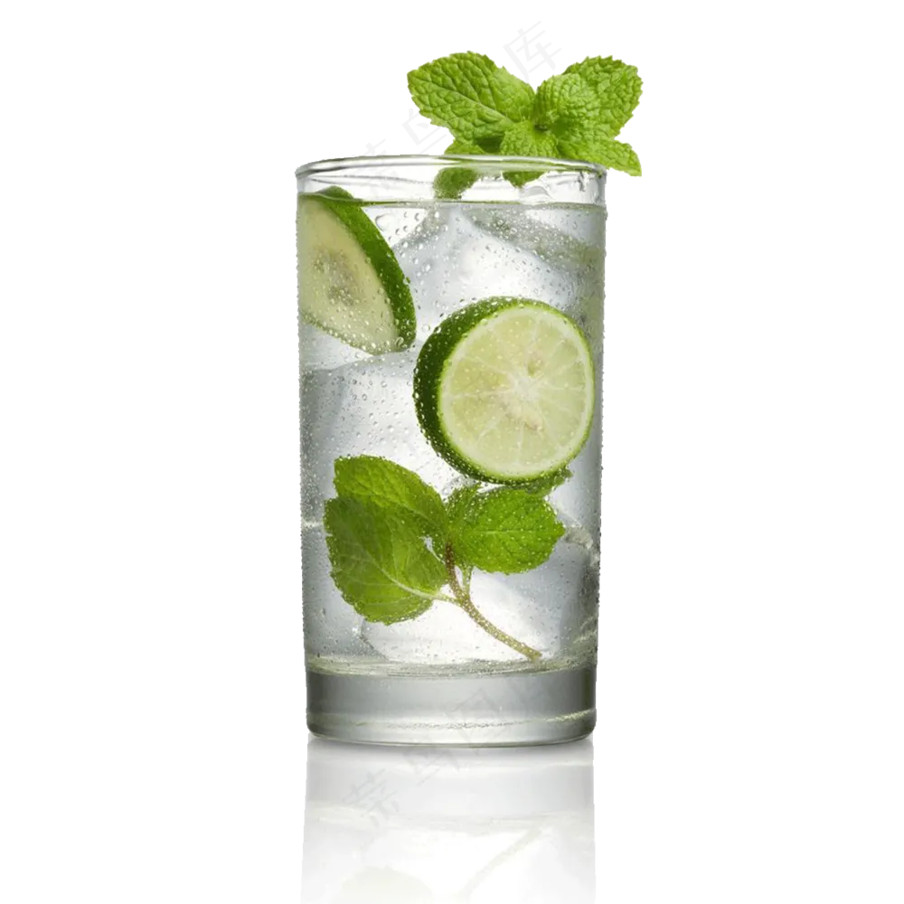 免抠一杯青柠薄荷饮料