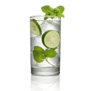 免抠一杯青柠薄荷饮料