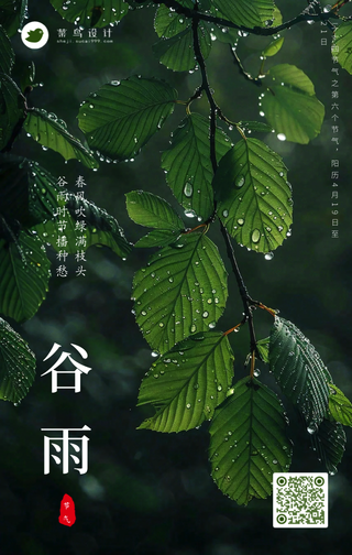 谷雨手机海报