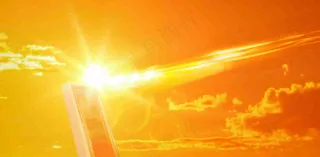 高温预警炎热背景