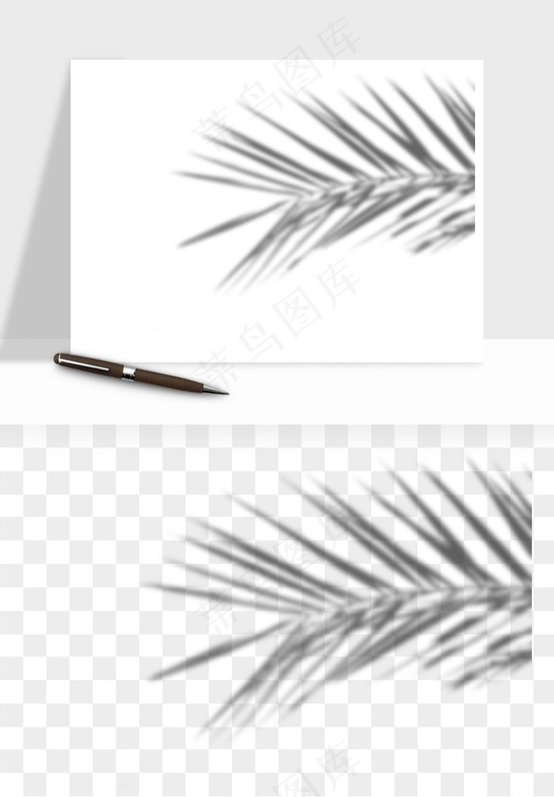 阴影植物窗户投影免抠元素