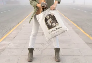 户外帆布袋帆布包手提袋购物袋样机文创周边PS素材02