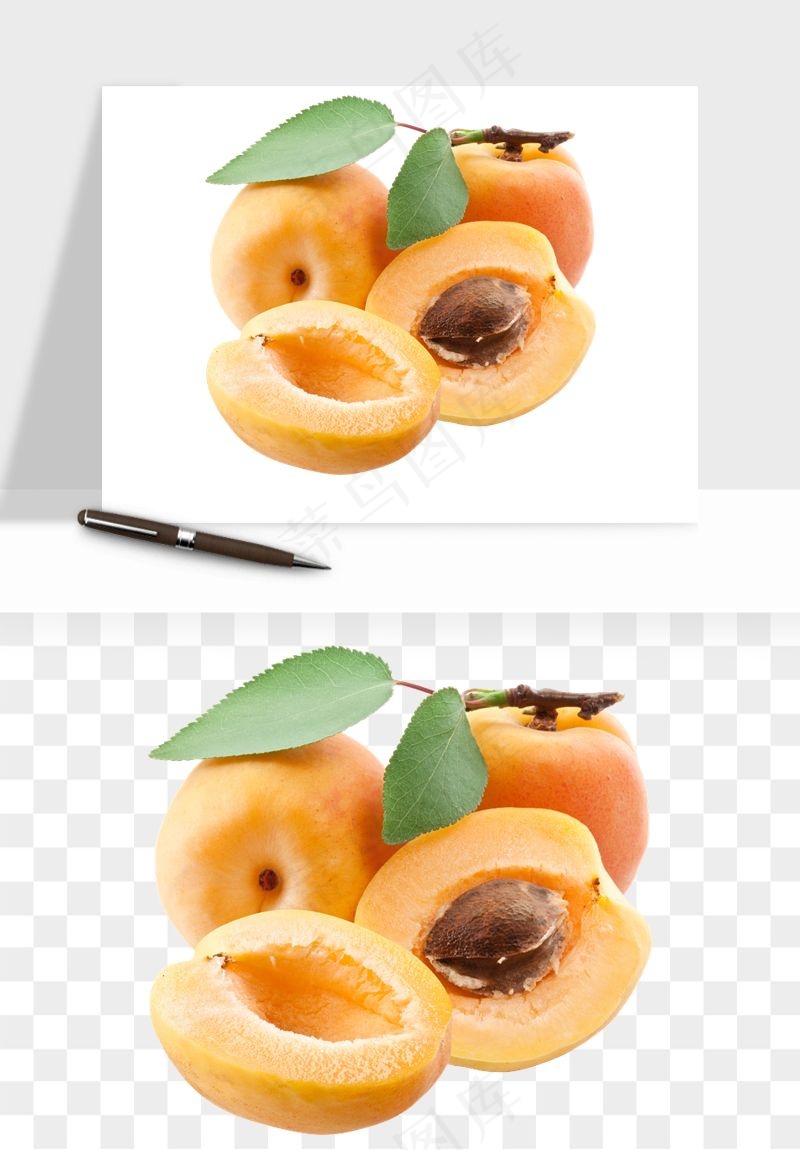 桃子油桃黄桃水果png免抠