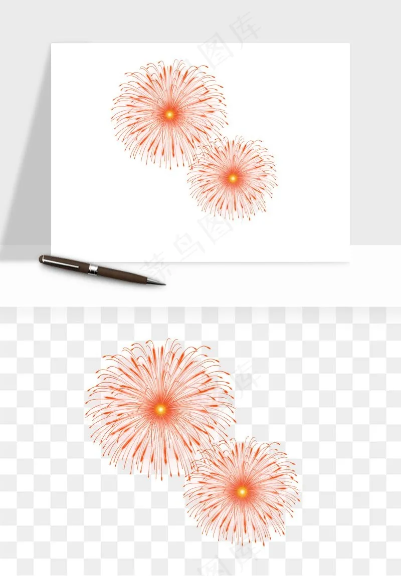 卡通烟花烟火礼花png免抠