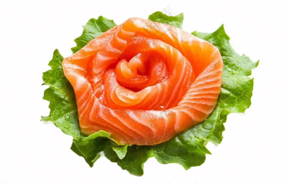 三文鱼刺身食物摄影图免抠