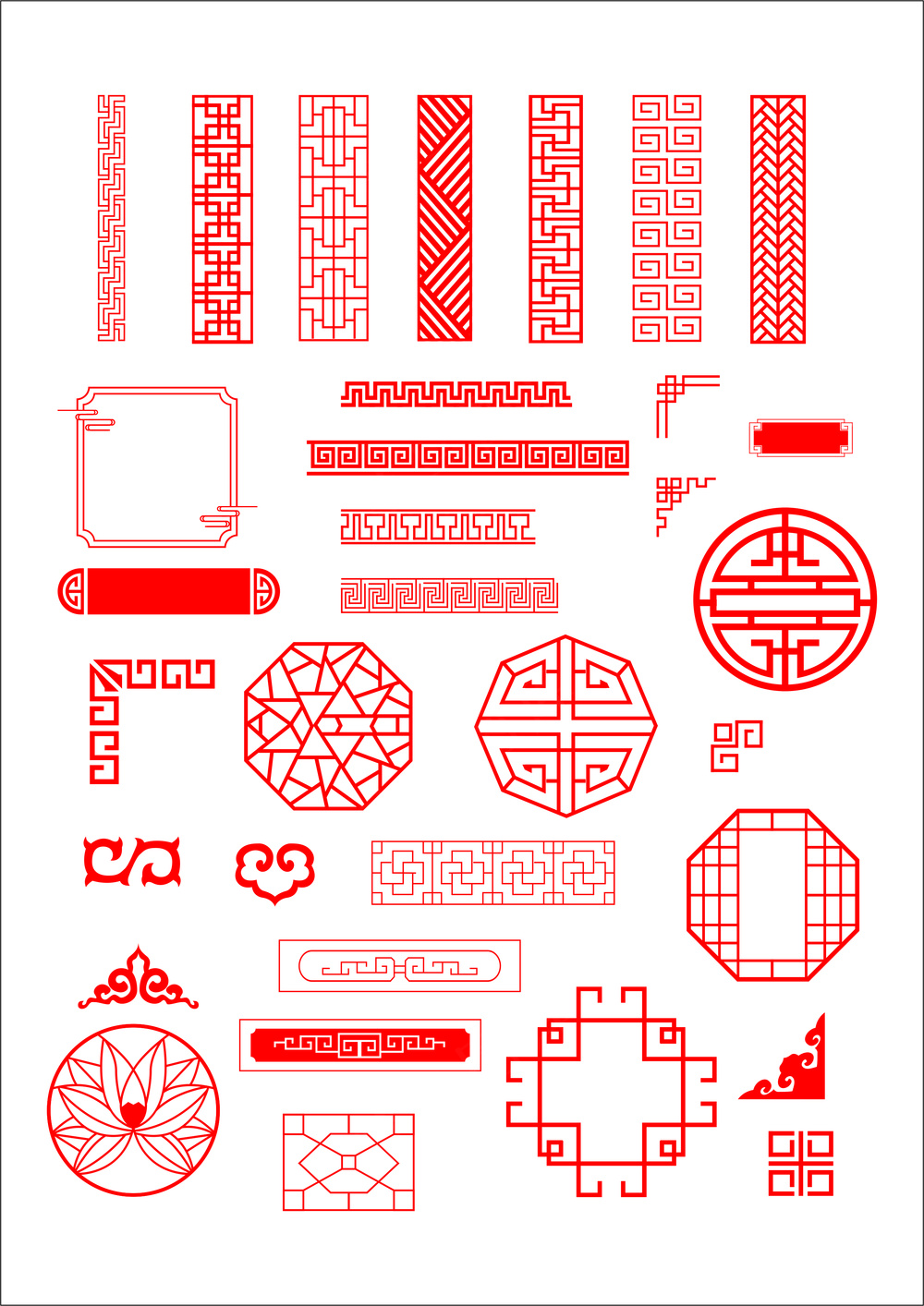 古典传统图案边框