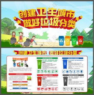 创建卫生城市展板