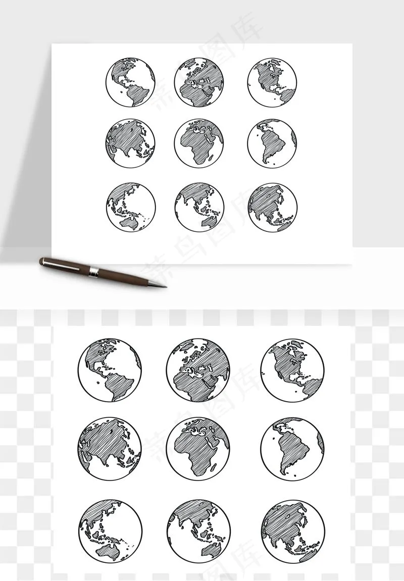 科技地球点线矢量png免抠
