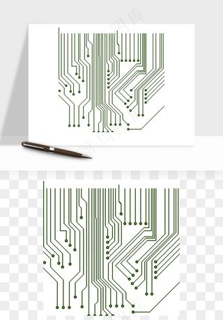 科技电路板线路矢量png免抠