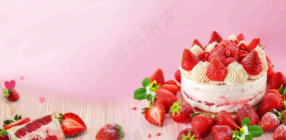 面包蛋糕甜点美食摄影图