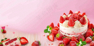 面包蛋糕甜点美食摄影图