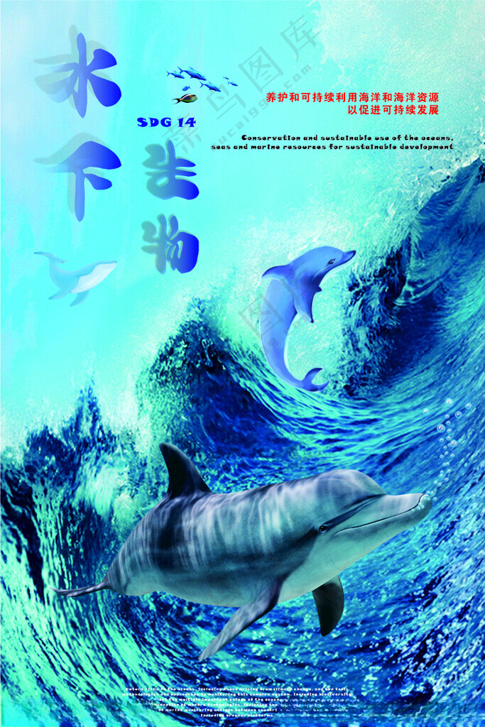 保护海洋海洋海报CDR