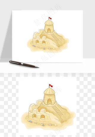 沙滩游泳度假休闲png免抠