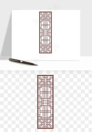 屏风国风元素png免抠