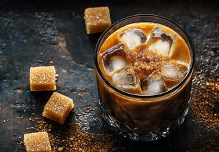 咖啡拿铁下午茶饮品摄影图