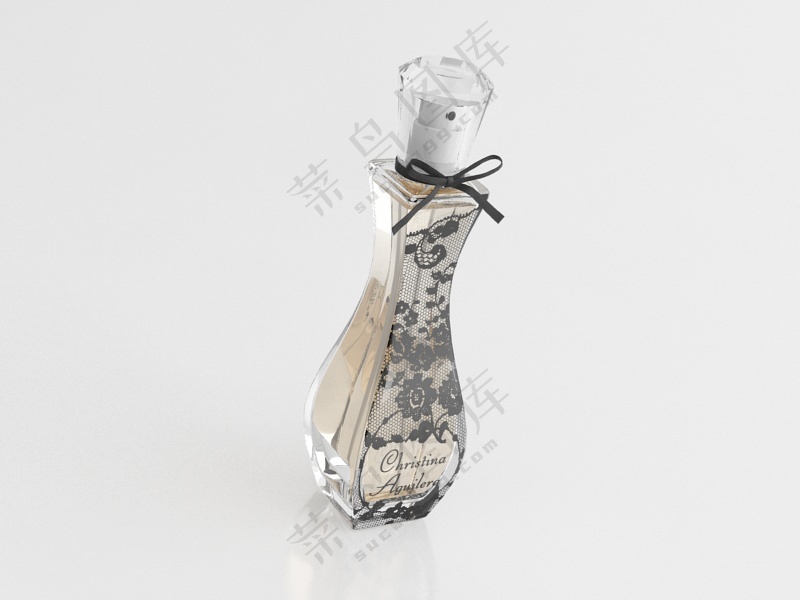 C4D香水化妆品瓶子产品包装玻璃瓶3D模型 fbx/obj -04