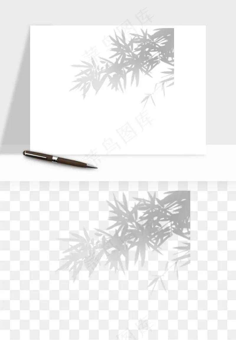 阴影植物窗户投影免抠元素