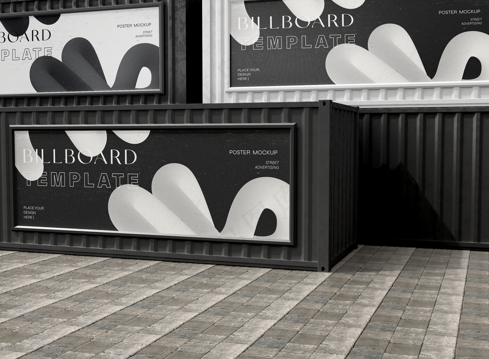 户外集装箱广告牌海报样机-13