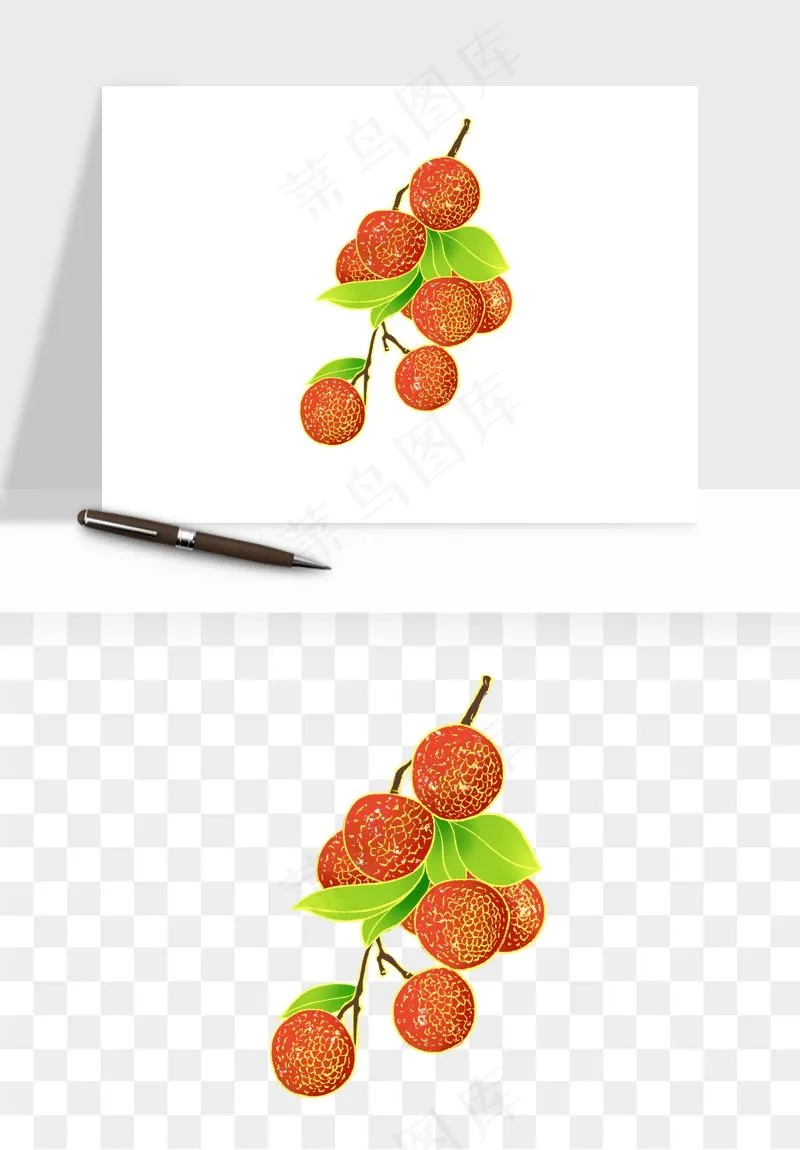 荔枝妃子笑水果png免抠