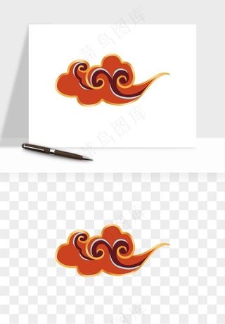 国潮敦煌云纹祥云云彩png免抠