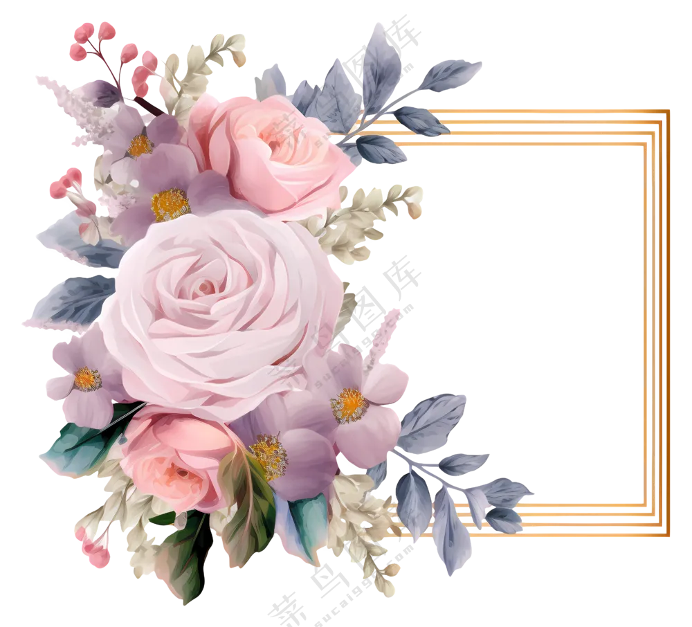 美丽的花朵边框