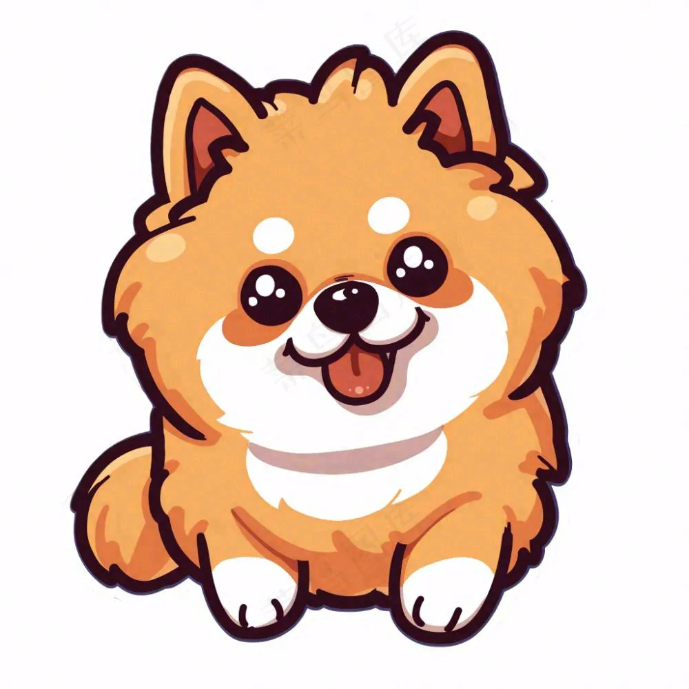 小狗宠物动物卡通插画免抠