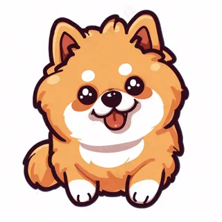 小狗宠物动物卡通插画免抠