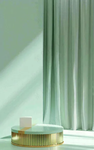 美妆护肤3d展台清新背景