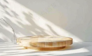 美妆护肤3d展台清新背景