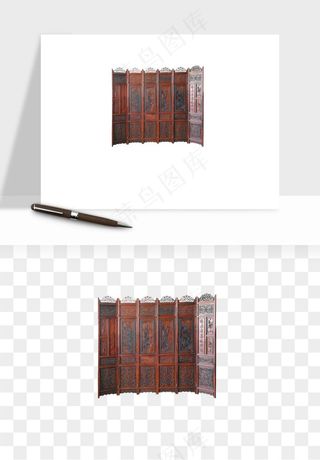 屏风国风元素png免抠
