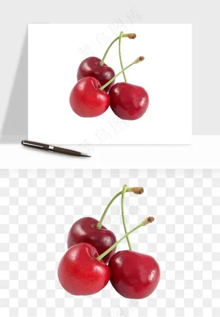 樱桃车厘子水果png免抠