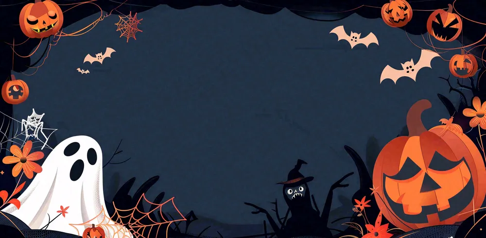 万圣节南瓜灯捣蛋恐怖背景