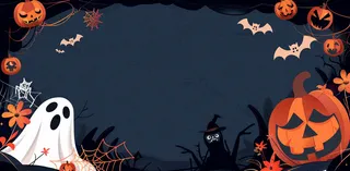 万圣节南瓜灯捣蛋恐怖背景