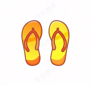 夏日海洋海滩元素卡通插画免抠