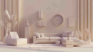家装家居设计简约风室内装修摄影图
