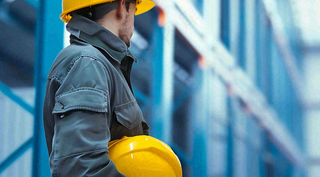 劳动的工人安全帽工作劳动节摄影图