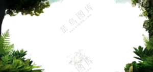绿植边框免抠素材
