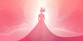 粉色女王女神女生节妇女节唯美插画背景