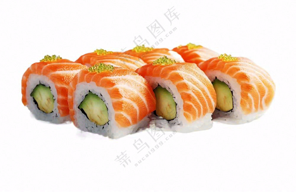 寿司三文鱼食物摄影图免抠