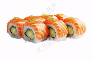 寿司三文鱼食物摄影图免抠