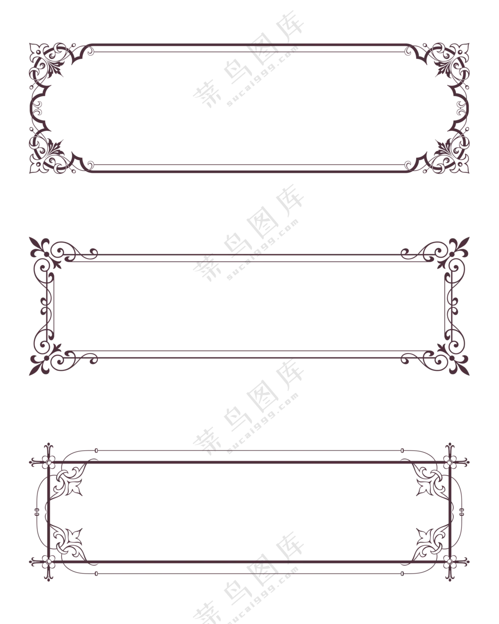 欧式复古边角装饰边框 (6)