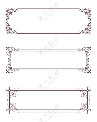 欧式复古边角装饰边框 (6)