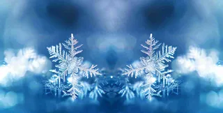 冬季雪花水晶蓝色寒冷小寒大寒大雪摄影图