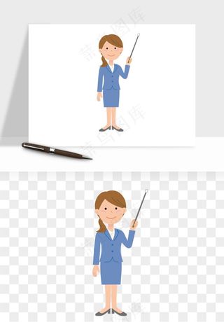 手绘教师讲课png免抠